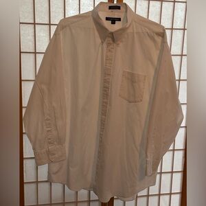 Vintage Today's Man White Dress Shirt 16.5 32/33 - 80s 2-Ply Pinpoint Cotton